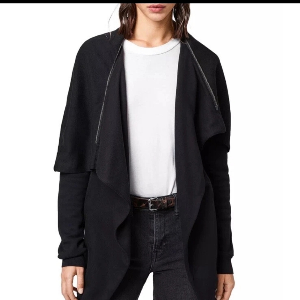 ALL SAINTS Dalia 2 Way Zip Cardi/Sweatshirt Size Large